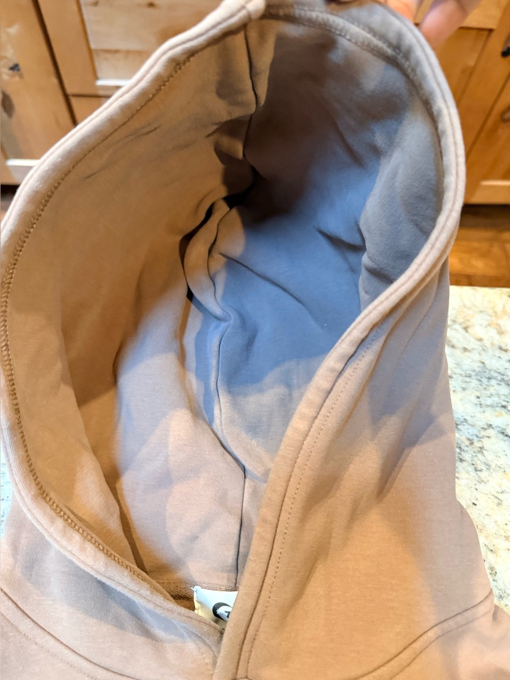 Zyia Active Cozy Pullover Hoodie Sweatshirt Brown Taupe Size Medium.Like new - Picture 8 of 11